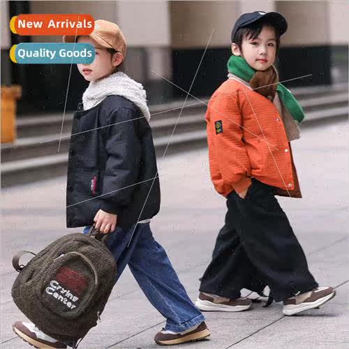 2023 new childrens down cotton jacket boys and girls cotton