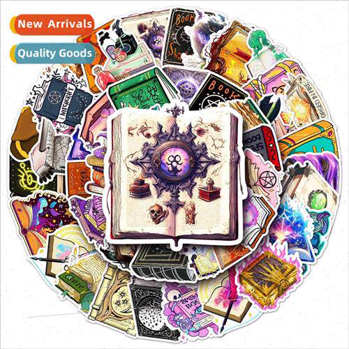 50 pcs of Halloween magic book handbook stickers gothic  sti