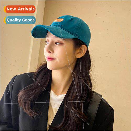 Hat female rubber label letters worn baseball cap spring and