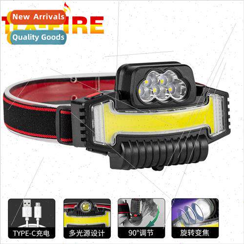 Built-in Battery USB Rechargeable Headlamp Smart Electric Di