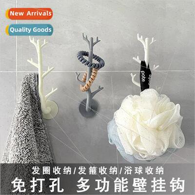 No-hole household branch hook coat rack entrance doorway hoo