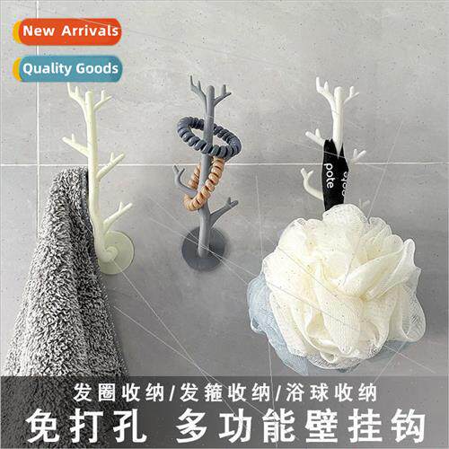 No-hole household branch hook coat rack entrance doorway hoo