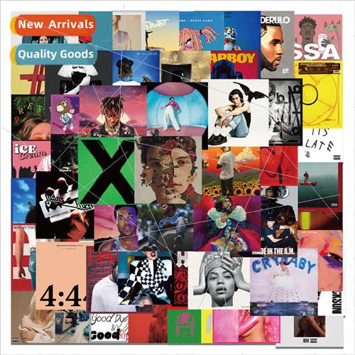 55 music singer album cover stickers waterproof decorative l