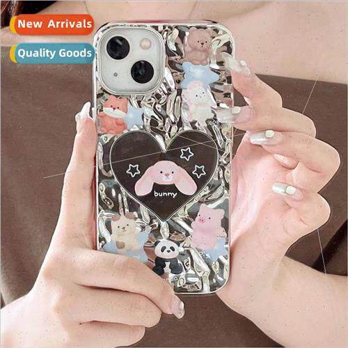 Electroplating love mirror small animal 适用 iPhone14 Apple