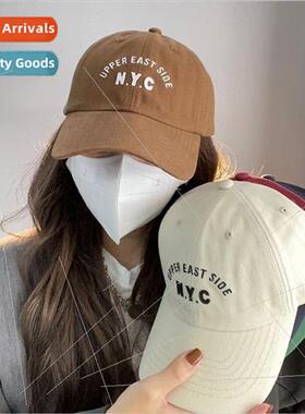 Letter baseball cap female big head circumference thin show