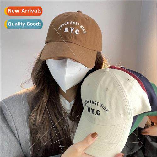Letter baseball cap female big head circumference thin show
