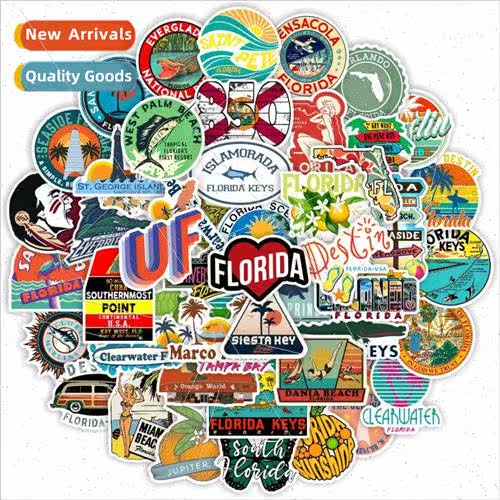 Florida 50 pcs matte film model -repeatable stickers hot sal