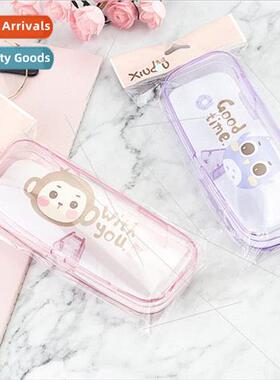 Candy color eyeglasses case cartoon contact lens case myopia