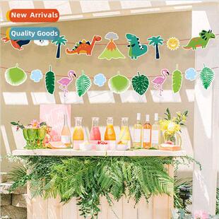 Hawaii Theme Party Decorations Rain适用est Flamingos Dinosau