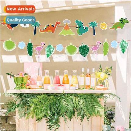 Hawaii Theme Party Decorations Rain适用est Flamingos Dinosau
