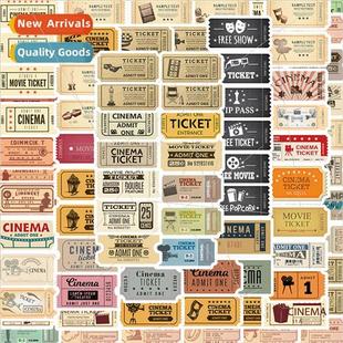 81 classic movie tickets vintage material stickers phone cas