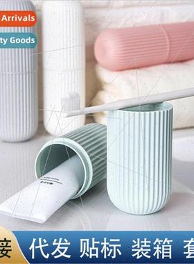 Travel toothbrush case with lid brushing teeth wash toothbru