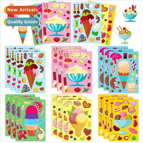 6/pack ice cream dessert DIY childrens cute food cartoon puz