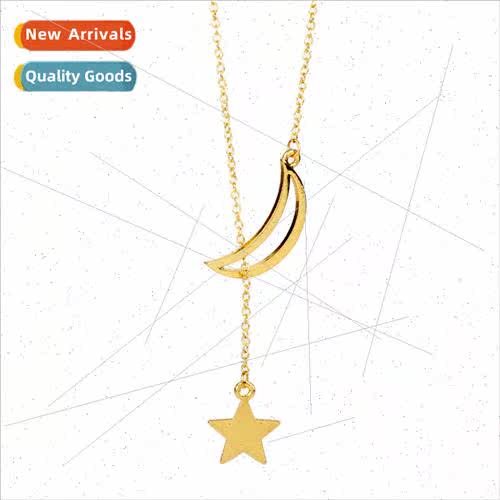 New Korean hollow moon wear star necklace female simple temp