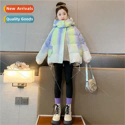 Girls thickened cotton jacket winter 2023 new 适用eign- big