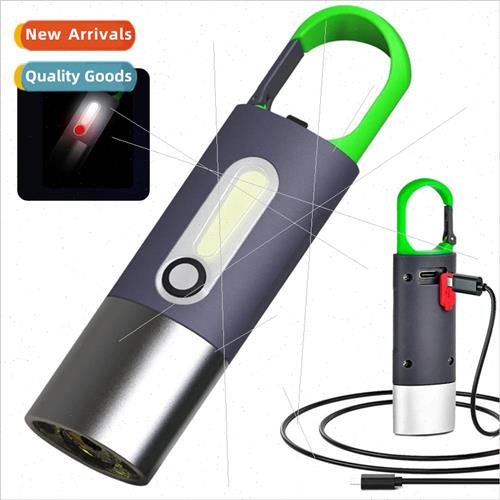 new portable small flashlight type-c rechargeable mini outdo