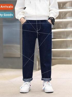 2023 new childrens boys fashion jeans fall section of the bo