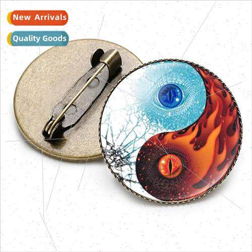 Chinese  accessories yin and yang taiji bagua pattern cats f