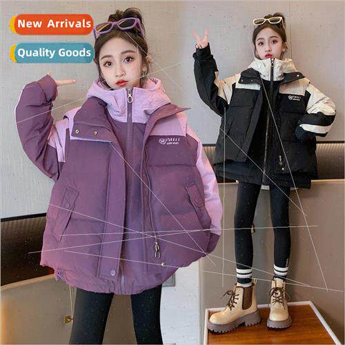 Girls fall and winter jacket 2023 new 适用eign girls big gir