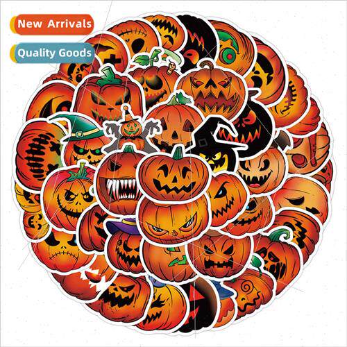 60 Halloween pumpkin cartoon graffiti stickers decorative or