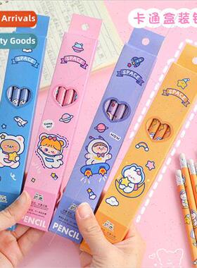 Cartoon Astronaut Boxed Pencils Student Writing ery Sketch P