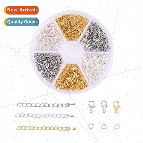 6 compartments boxed single loop lobster clasp material kit