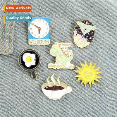 New creative cartoon alarm clock sun coffee dinosaur shape l