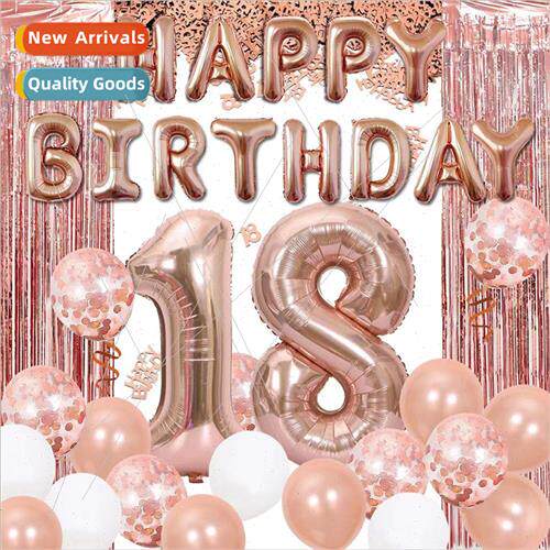 18 21 30 40 Year Old Rain Sequins Confetti Birthday Balloon