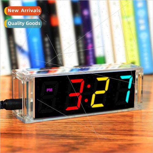 Seven-color digital clock electronic production kit diy bulk