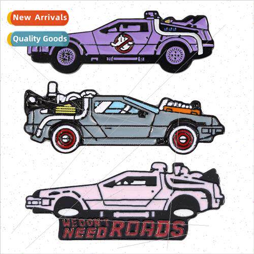 Cartoon Ghostbusters to the future car pin personalized meta
