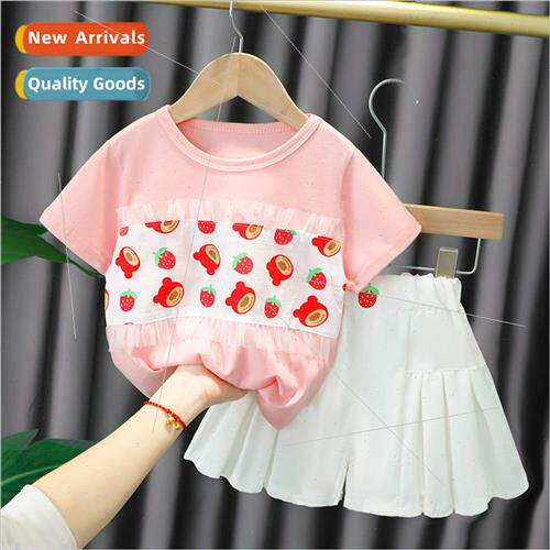 Summer new female baby Korean  of the casual suit girls frui