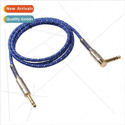 Gold-plated head 6.35mm male to male straight to elbow stere