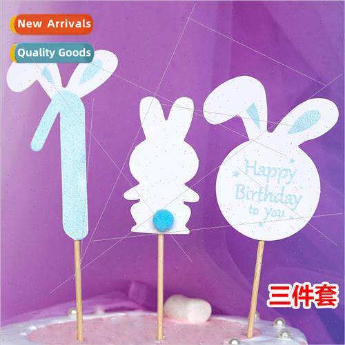 New cute fur ball crystal rabbit happy birthday baby birthda