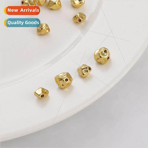 Color preservation 14k gold clad shaped stone irregular spac