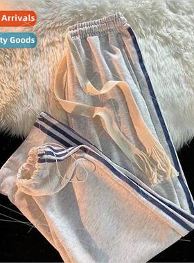 2022 Spring and Autumn pants men and women loose mid-waist s