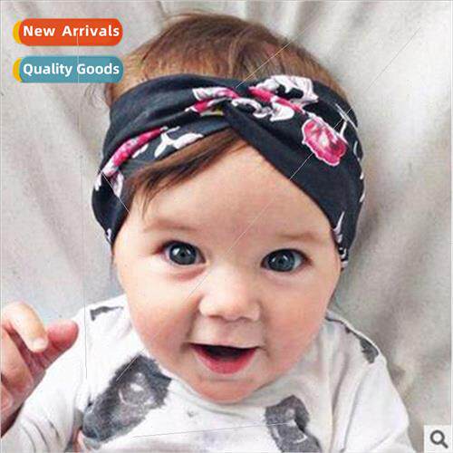 Baby Kids Hair Bands Flower Cotton Cross Cloth Hair Bands Ha