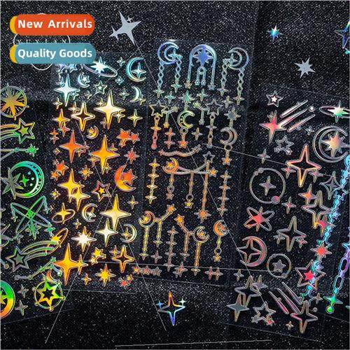 Floating light notes pet stickers cartoon simple gradient la