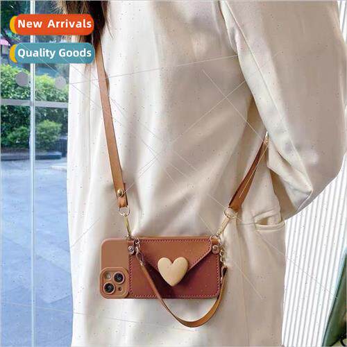 Milk curry color love coin purse 适用 apple 14/13 phone case