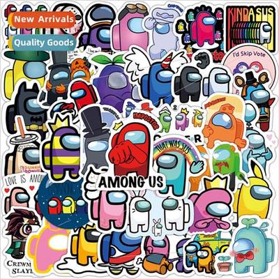 50 new cute among us game doodle stickers bike computer lapt