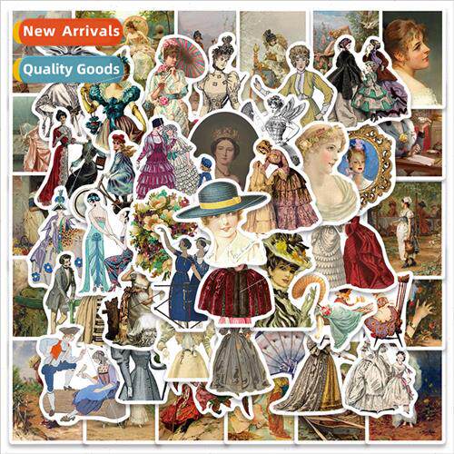 52 Victorian Vintage terary Art Stickers ggage Books Cell Ph