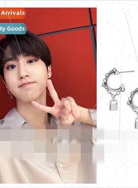 Stray Kids group Han Zhicheng Han earrings retro mens chain