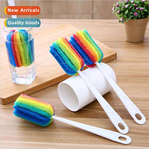 Long Handle Cup Brush Cleaning Brush Bottle Brush Colorful D