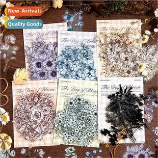 Days Series Flora PET Fauna Blooming Decoration Stickers
