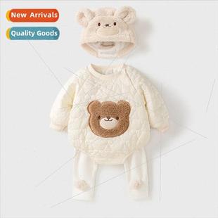 Infant Wrap Around Clothes 2023 Autumn and Winter Padded Chi