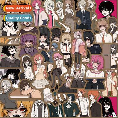 50 cartoon secondary  blackened characters graffiti stickers