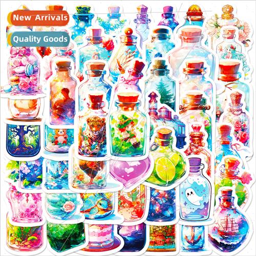 50 pcs Flower Bottle Qi Kids Reward Stickers ggage Laptop De