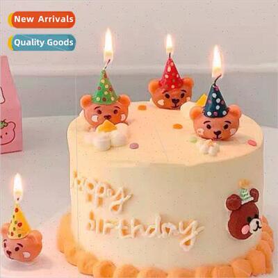 Cake decorations rainbow hat smiley bear ornaments Korean in