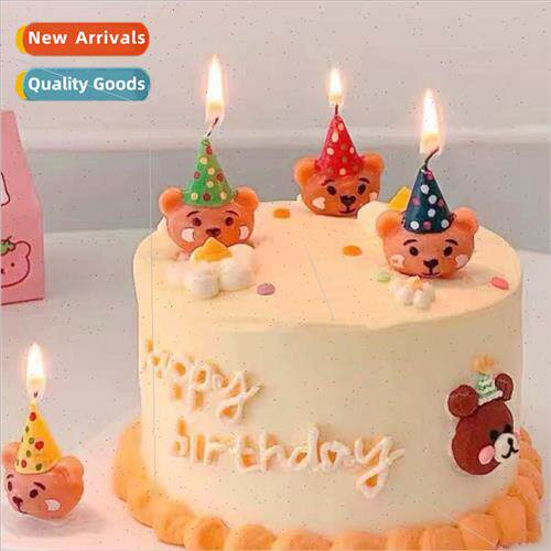 Cake decorations rainbow hat smiley bear ornaments Korean in