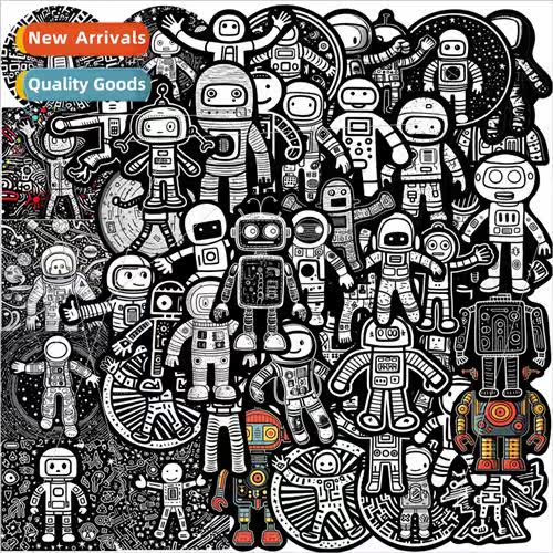 50 space astronaut robot graffiti stickers personalized deco