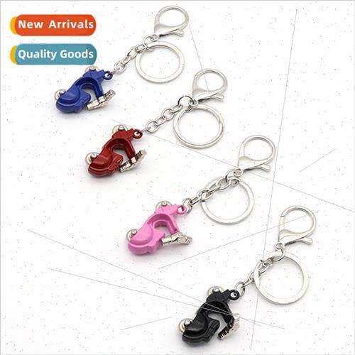 Metal alloy car bag pendant cartoon colorful motorcycle keyc